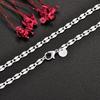2pcs Elegant   Copper 4MM Width Chain Bracelet Necklace Jewelry Set, for Women Lady Men Wedding,Valentine'S Gift