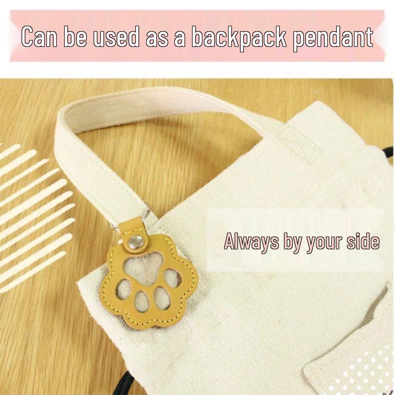 Exquisite Leather Pet Fur Keychain: Cute Cat & Dog Hair Bag Charm Ornament