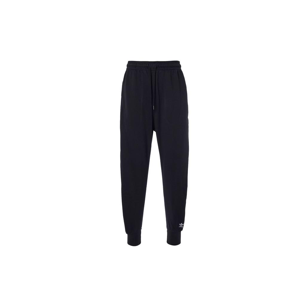 adidas Pantalones de chándal Originals Trefoil con puños con cordón y diseño de punto holgado Edición Otoño Pantalones de chándal para hombre Negro FM3698