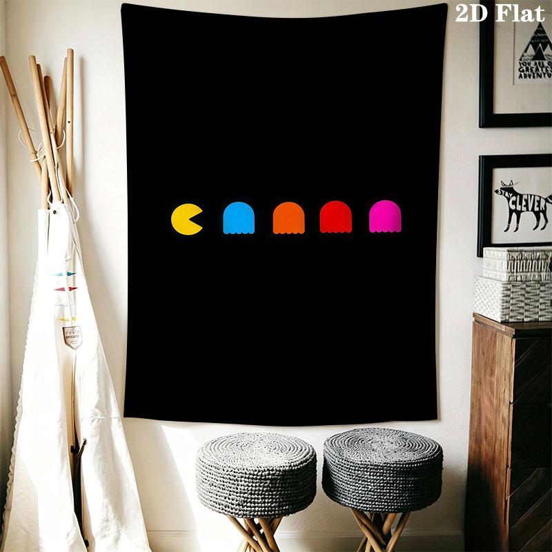 Pac-Man A Wall Hanging Printed Fabric Blanket Decorative Tapestries for Bedroom Living Room Home Decor