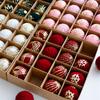 Set of 16 Baubles for Christmas Tree Handmade Decorations for Party and Home Colorful Hanging Pendants Embellishment