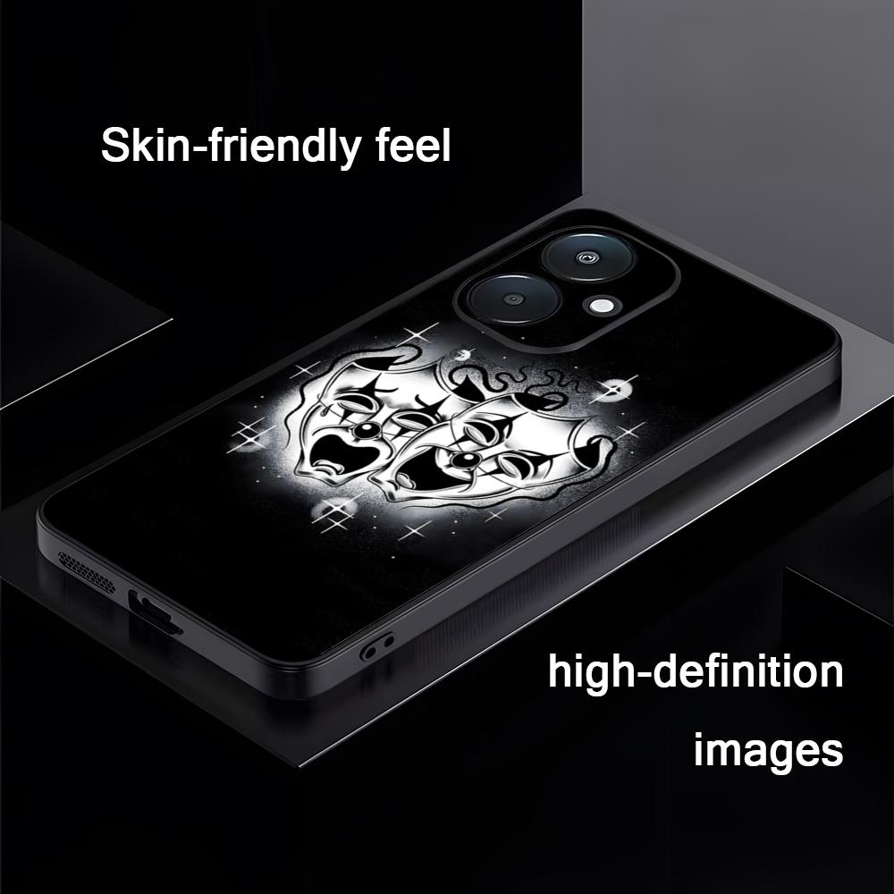 Fashion Black white Jocker Phone Case For Xiaomi Redmi 14C 13C 12C Note14 13 12 11 10 Pro Plus S Soft Black Phone Cover Redmi Note 13 Pro+ 5G