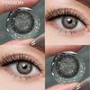 FUNSACHY 2Pcs Best Selling Contacts Colored Lenses Color Blue Green Grey Series Soft Lens Natural EyeBeauty Pupil Cosmetic Lens