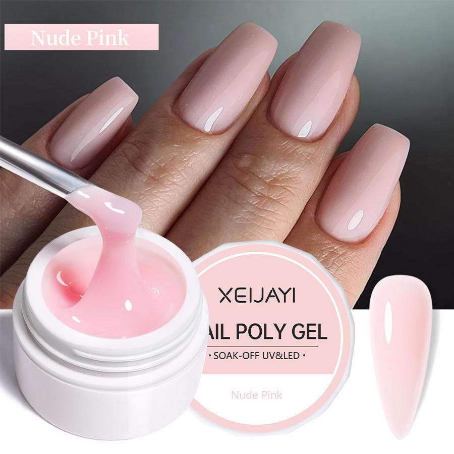 UV/LED Gel na prodlužování nehtů Křišťálový fototerapeutický gel Modelovací Rychle vytvrzující Pevný gel DIY Salon Nástroj pro nail art