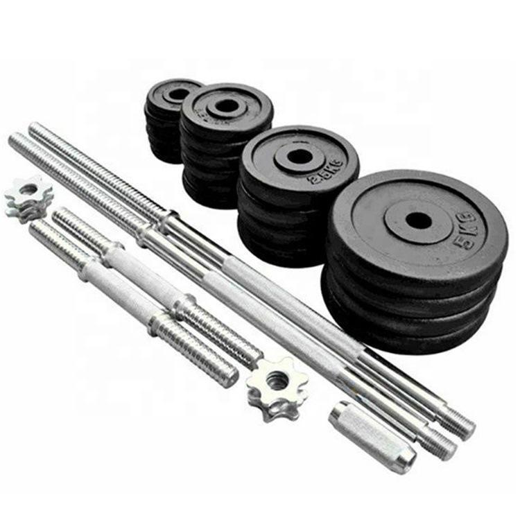 Adjustable Pure Iron Dumbbell Set – 10/20/30 KG Men's Fitness Equipment with Detachable Handheld Design