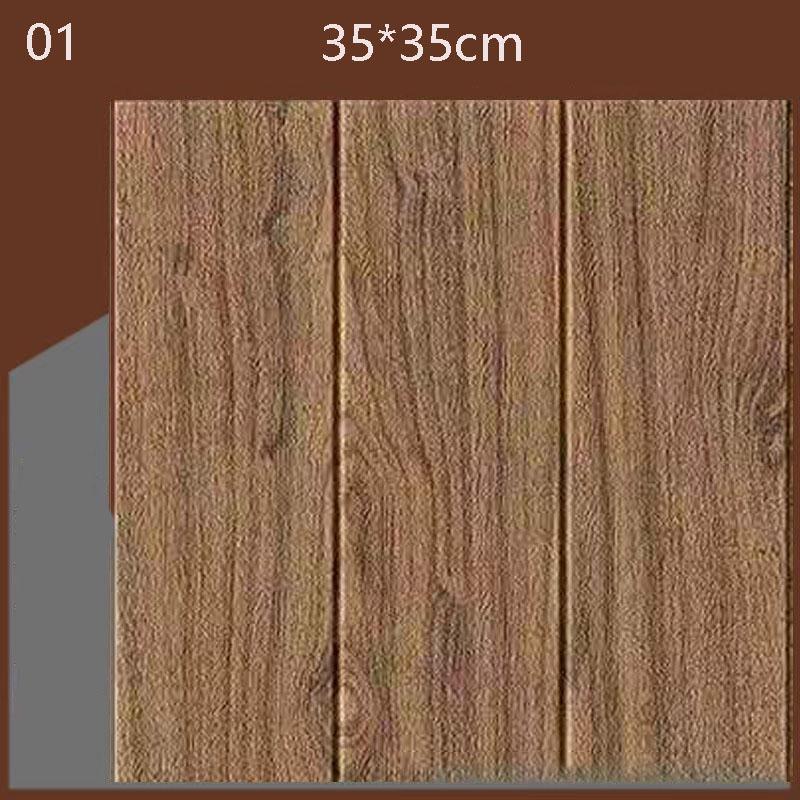 5/10/15 3D Holzmaserung Selbstklebende Wandaufkleber Kleine Größe 35x35cm Abziehen und Aufkleben Wasserdichte Wanddekoration für Schlafzimmer Wohnzimmer Heimwerker