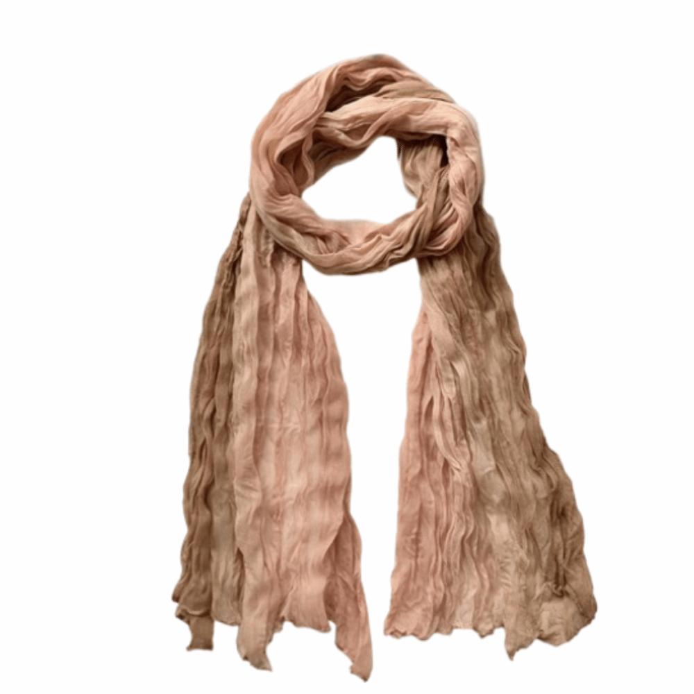 Bohemian Women's Long Pleated Shawl Windproof Long Hijab Scarf Bandana Shawl Wraps Outdoor Use