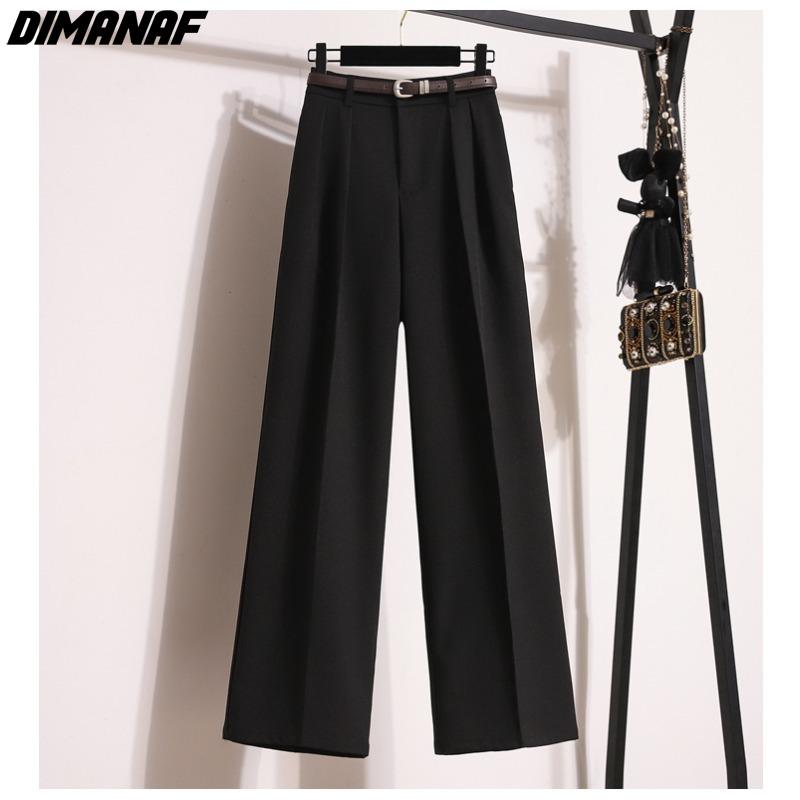 Übergröße Frühling Sommer Lange Hosen Damen Elastischer Bund Locker Lässig Unifarbene Hosen Weite Hosen