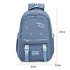 Solid Color Simple Letter Print Student Casual Backpack For School Day Use