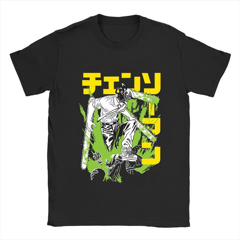 Anime Chainsaw Man Pochita Poster Printed Tshirt Mens and Womens Tshirt Mens Top Sports Tshirt Mens Tshirt Harajuku Tee