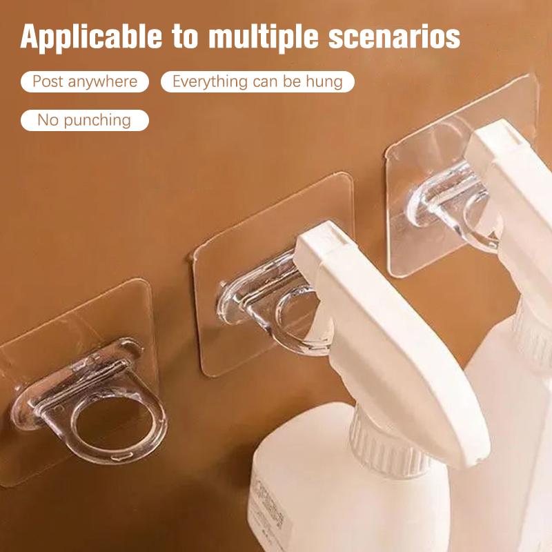5/10Pcs Wall-Mounted Multifunctional Hooks Free Punching Seamless Paste Rack