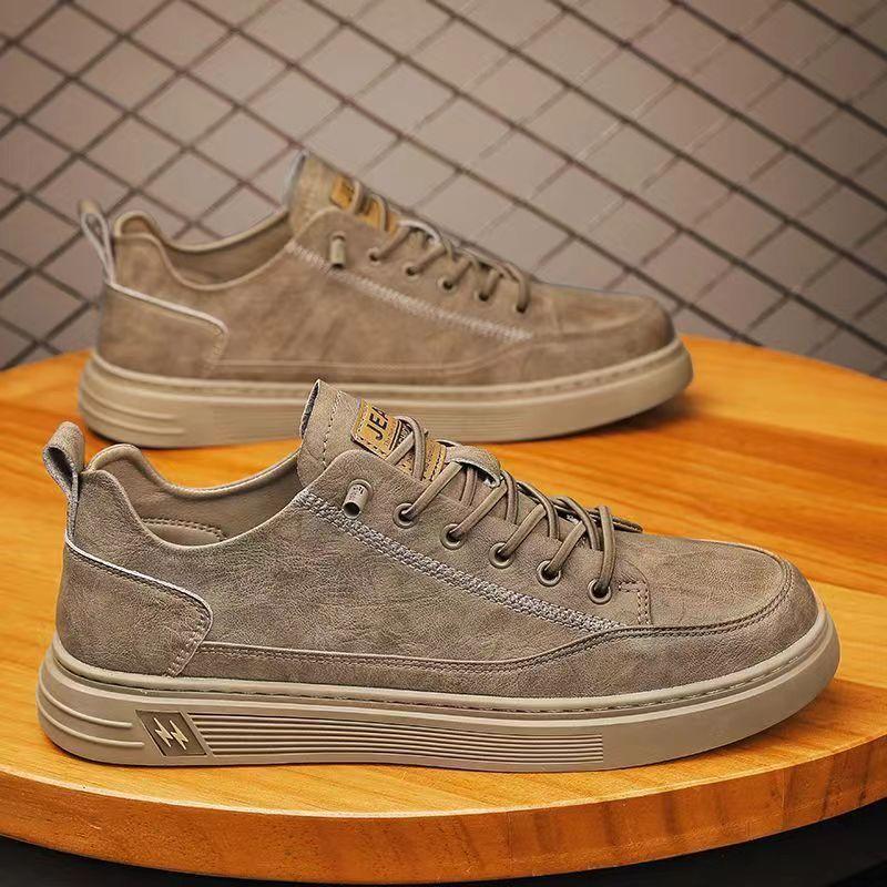 

Мужская обувь 2025 новая спортивная обувь на плоской подошве мужская деловая повседневная кожаная обувь тренд универсальная обувь на одной педали с мягкой подошвой модная обувь 39