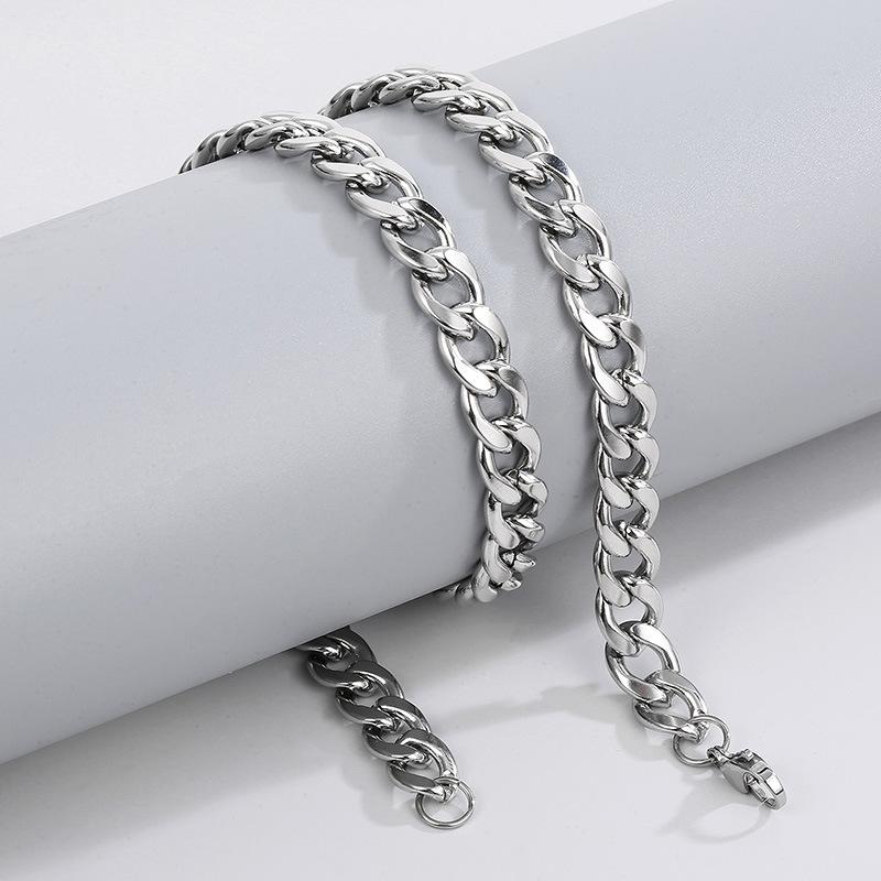 Simple Stainless Steel Grinding Chain Hiphop Necklace Street Hip Hop Titanium Steel Tide Jewelry Nk Chain