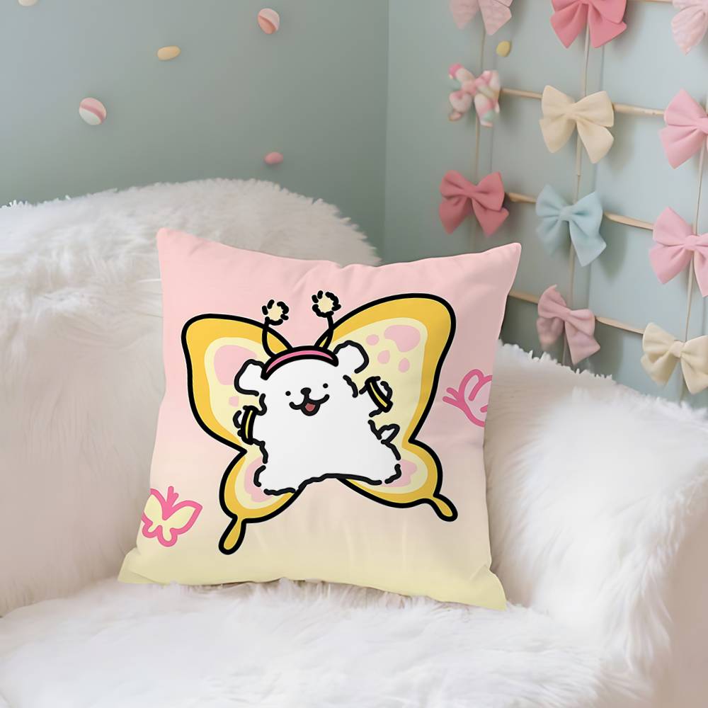 Cute MMaltese Case Plush Fabric Soft Pillowcase Double Sided Print Cushion Cover Household Gifts