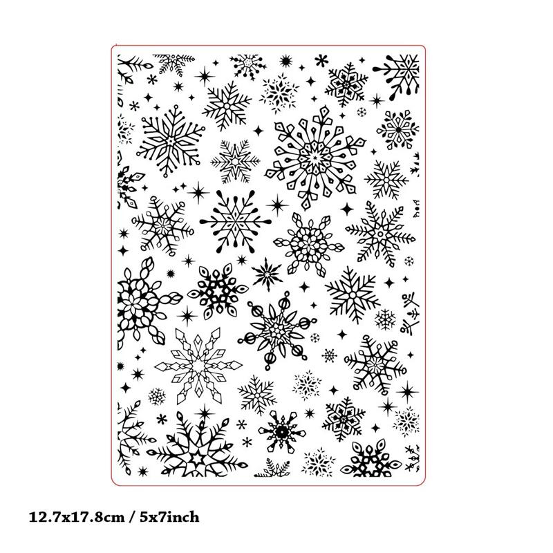 Plastic Embossing Folders Christmas Snowflake Leaves Deer Stencil for Scrapbooking Card Making Embossing Folder for Photo Album