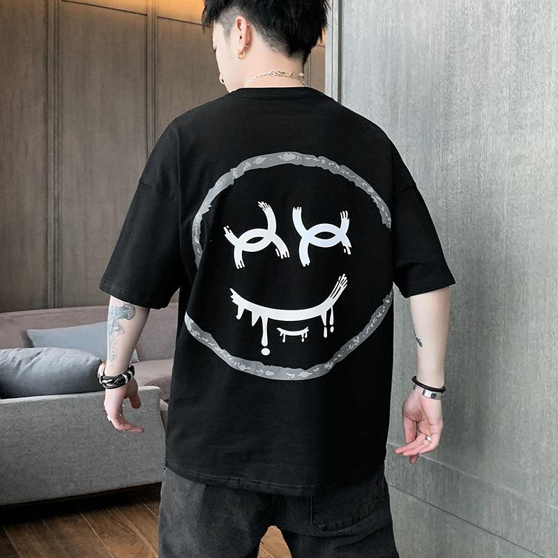 2021 Nueva camiseta de manga corta Sonrisa de verano para hombre Ropa  casual Ropa grande Para hombres Camisa de base interior suelta para hombres  comprar a buen precio — entrega gratuita, reseñas