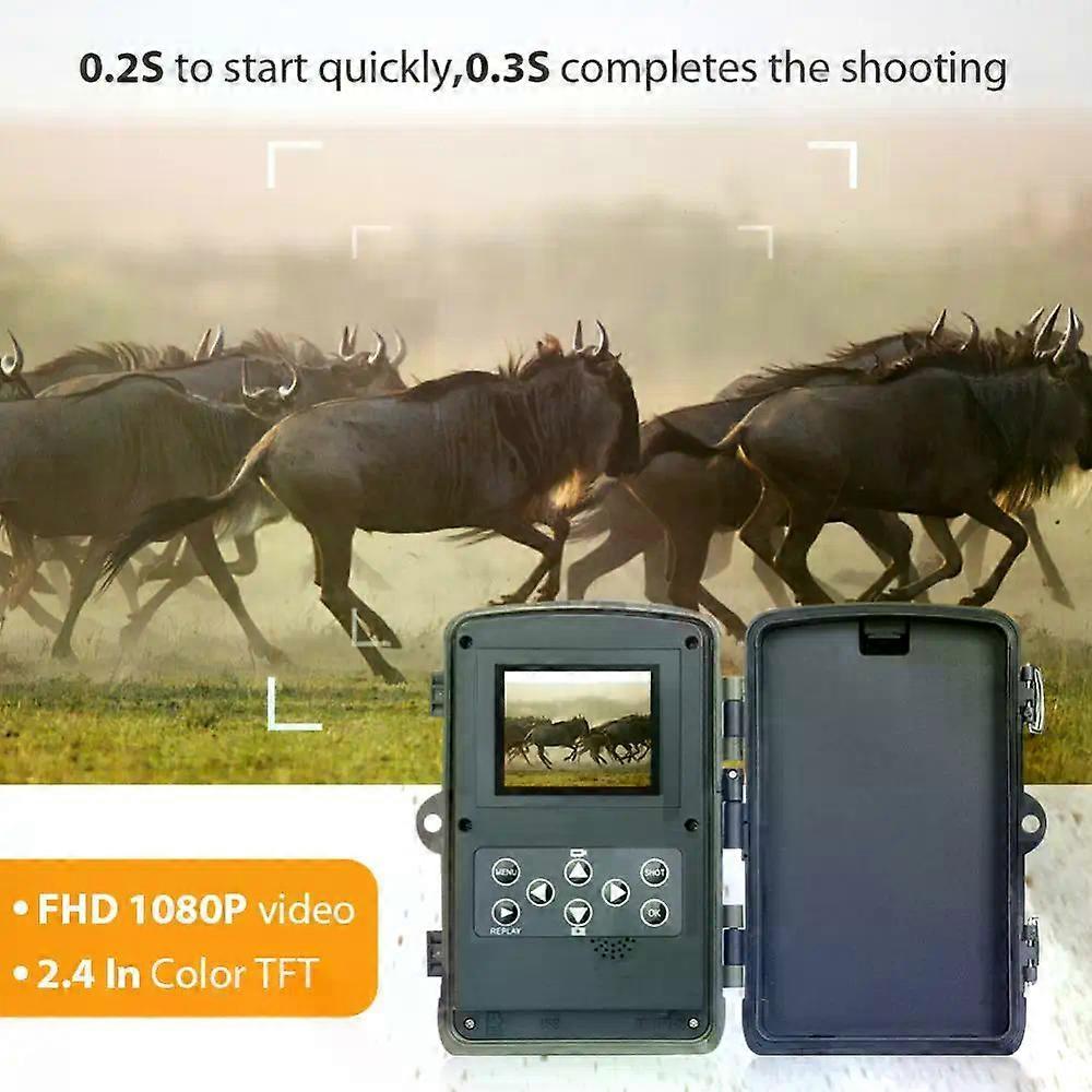 Suntekcam HC-801A Hunting Camera With 5000Mah Lithium Battery 16MP 64GB Trail Camera IP65 Photo Traps 0.3s 940nm Wild Camera