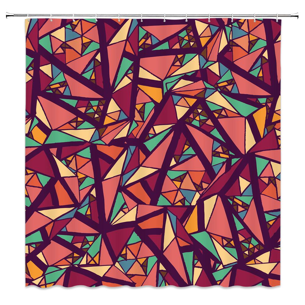 Indian Mandala Shower Curtain Flower Printed Geometric Bohemian Bathroom Curtains Shower Wall Hanging Geometric Shower Curtains