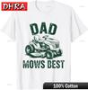 Dad Mows Best Funny Garden Retro Mowing Fathers Day Unisex TShirt TShirts Minimalist Retro Cool Tops Tshirts Femme Slogan