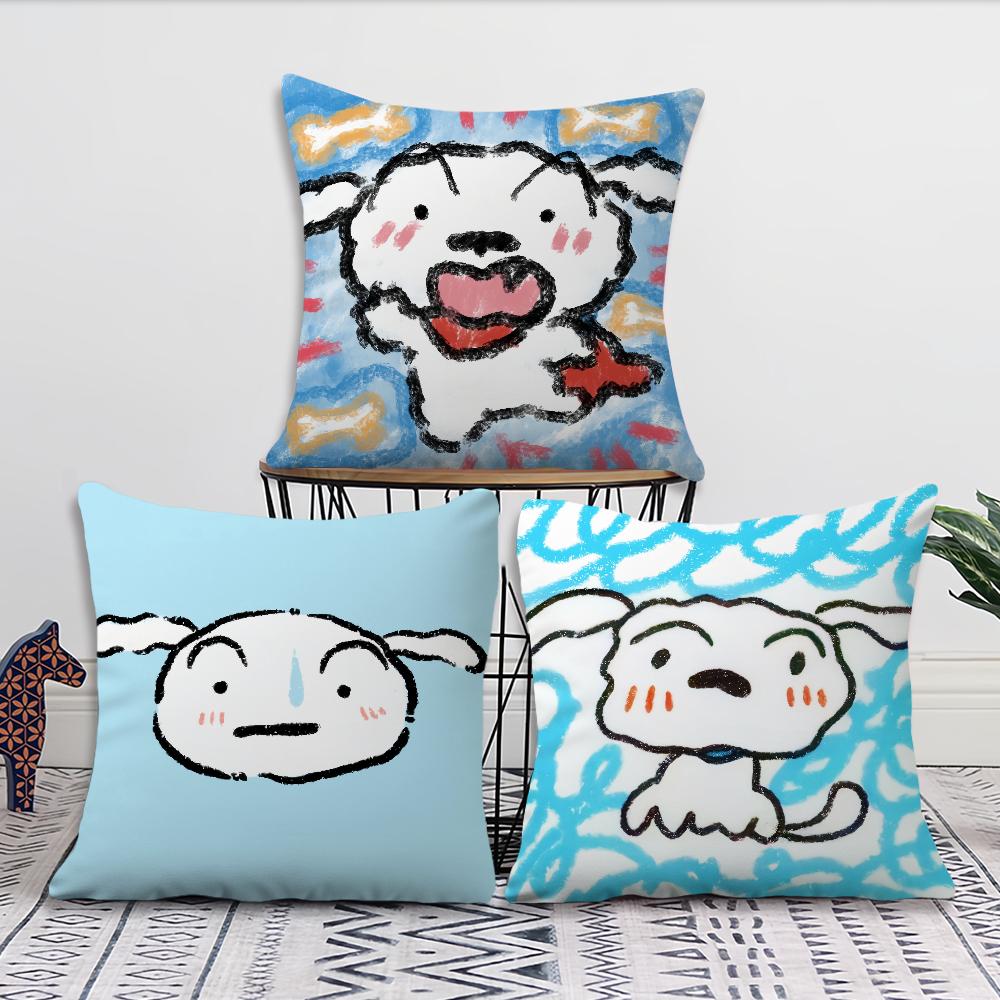Cartoon C-Crayon S-Shin-chan Nohara Shiro Cute cushion cover Living Room Headboard Office Bedroom Sofa Nap Time Pillow Case