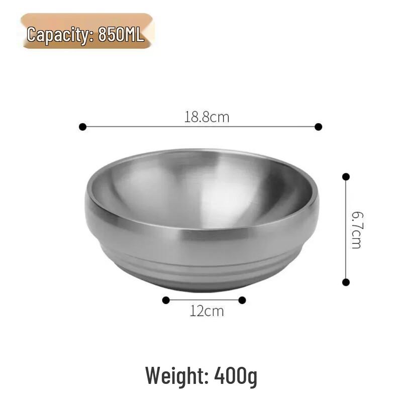 Korean Style Stainless Steel Insulated Noodle Bowl