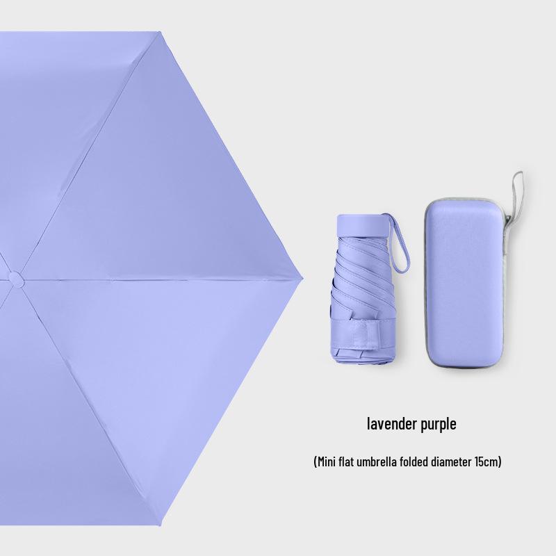 Customizable Six-Fold Vinyl Sunshade UV Protection Umbrella: Versatile Rain/ Shine Folding Gift