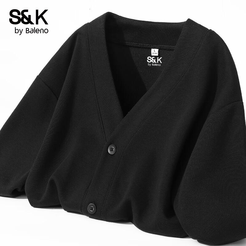 Мужская однотонная кардиган-толстовка на пуговицах Baleno S&K 3XL