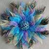 Peacock Feather Wreath Festive Event Decor Natural Materials Seasonal Decor Home