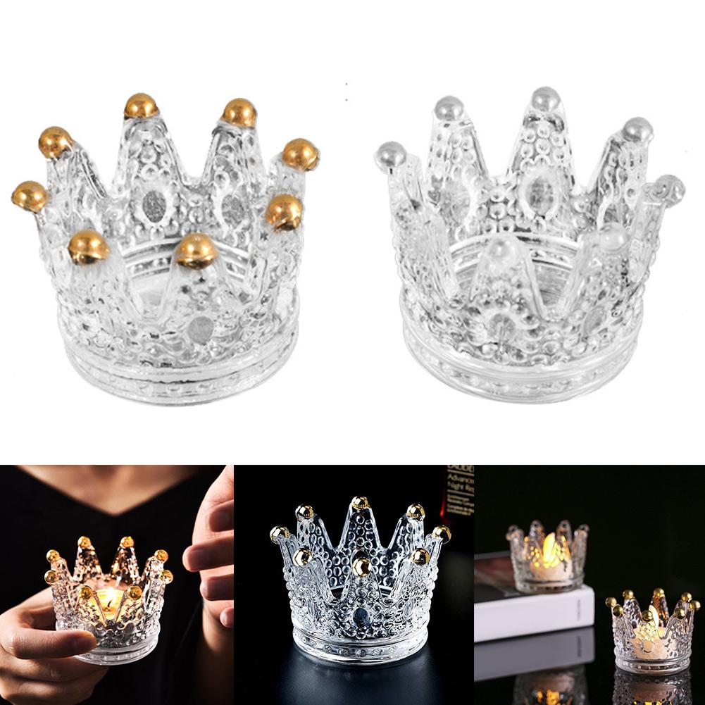 

Прозрачные стеклянные подсвечники Корона подсвечник