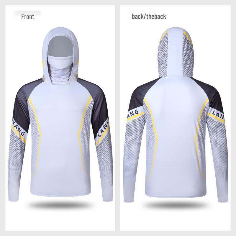 Men's Summer Breathable Camouflage Hooded Long Sleeve Sun Protection Fishing Shirt