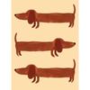 Adorable Cartoon Dachshund Dog Poster Print  Kawaii Animal Canvas Painting  Fun Wall Art for Kids Bedroom  Home Decor