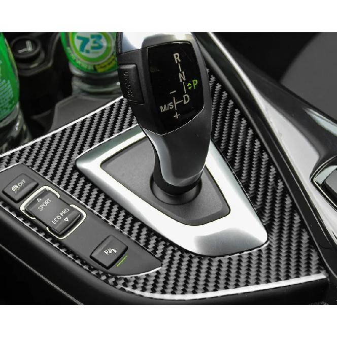 AIRSPEED for BMW F20 F21 LHD Car Interior Carbon Fiber Gear Shift Panel Cover Trim Car Stickers 1 Series 116i 118i Accessories