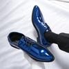 Men Dress Patent Leather Derbys Red Green Blue Gold Color Party Club Shoes Tuxedo Wedding Shoes Plus Size