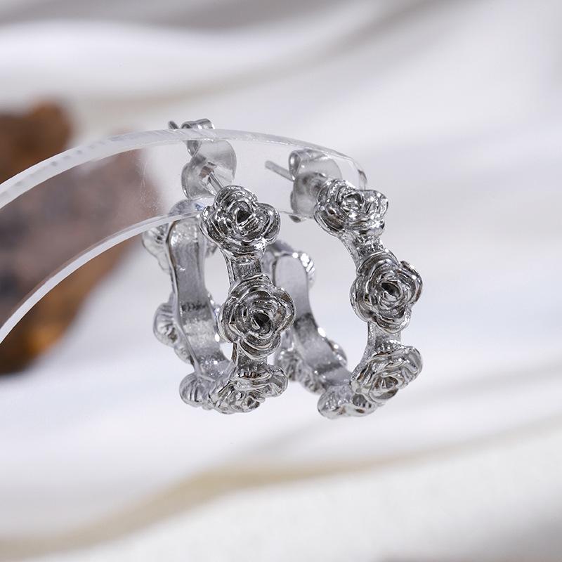 Высококачественные титановые стальные серьги-каффы в форме буквы С для женщин