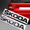WUM1 3D Buchstaben Emblem Aufkleber für Skoda RS Yeti Fabia Superb Octavia Kodiaq Karoq Tour Rapid Auto Heckklappen Emblem Auto Zubehör