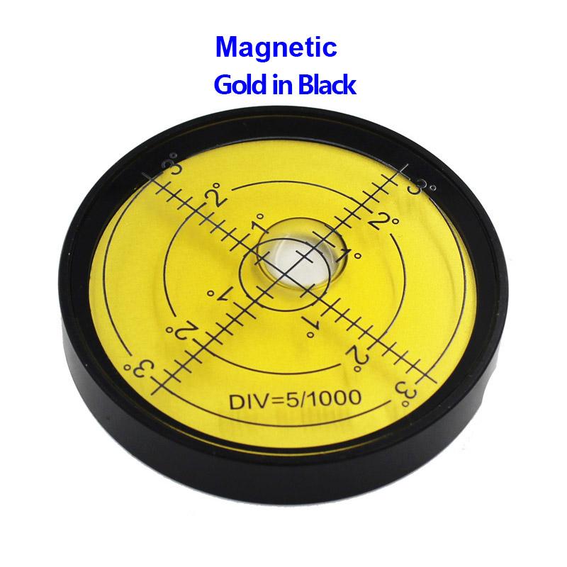 Μαγνητικό Πολύχρωμο Καθολικό Στρογγυλό Μεταλλικό Αλφάδι Φυσαλίδας Οριζόντιο Εργαλείο Διάμ. 60*10mm 1 ΤΕΜ