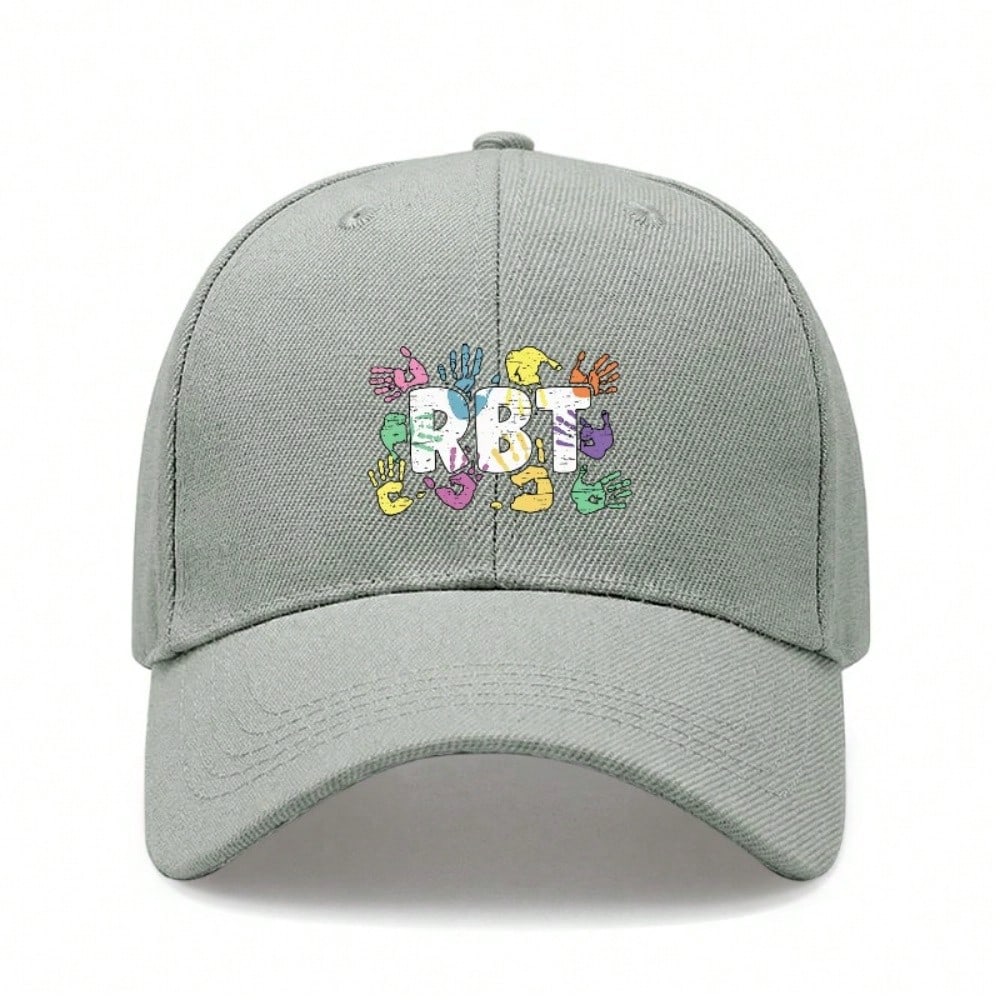 [Rbt Baseball Cap] Unisex Adult Adjustable Breathable Lightweight Casual Daily Wear Printed Letter Cap - Soft Fabric Curved Brim Hat For Gift