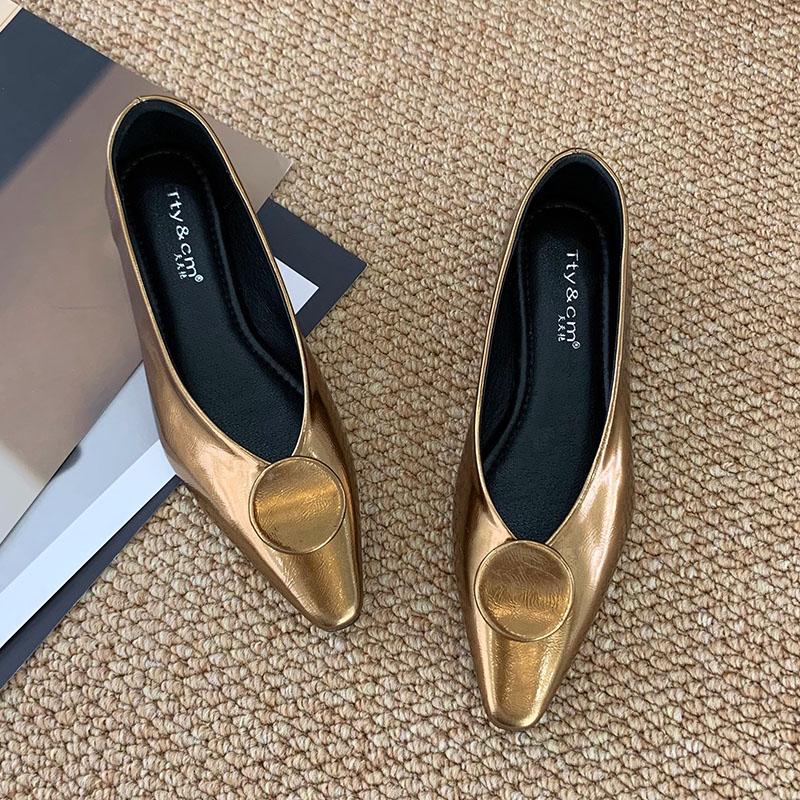 Mode Neu Eingetroffen 2025 Frühling Sommer Damen Ballerinas Mit Schuhen Spitzschuh Schuhwerk Mode Flache Damenballerinas Slipper Damenschuhe