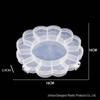 Heart & Flower Shaped Transparent Compartment Storage Box for DIY Beading and Nail Art Accessories, Cartoon Design with Lid.
