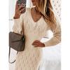 Women's Sexy Long-Sleeve Knit Skirt Sweater - European & American Autumn Style 2022