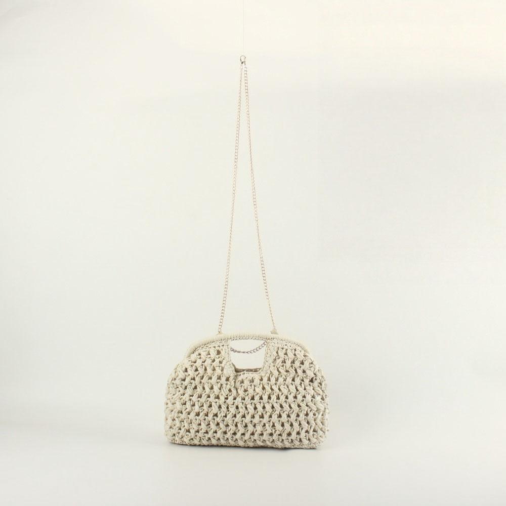 

Handmade Woven Tote Bag, Chic Open Top Shoulder Handbag, Versatile Vacation Beach Crossbody Purse KTB бежевый