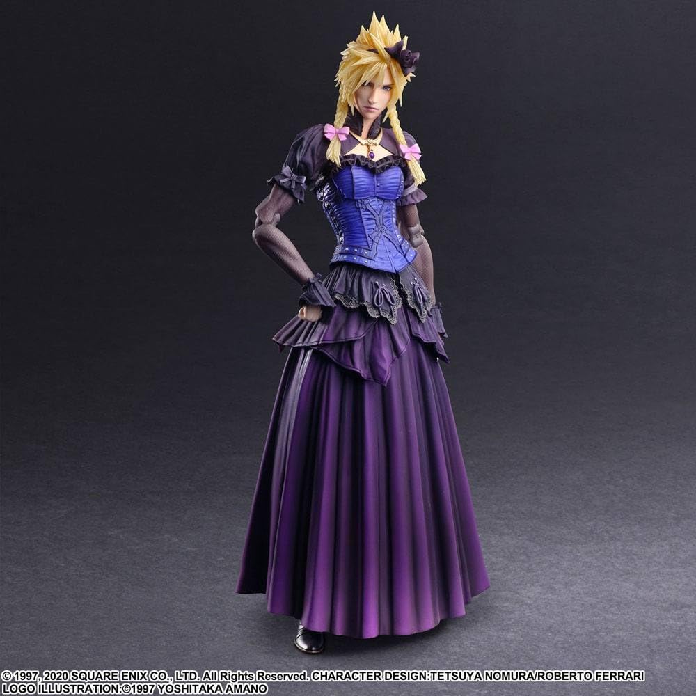 Final Fantasy VII Remake PLAY ARTS Kai Cloud Strife Dress PVC Painted Movable Figure Ver.