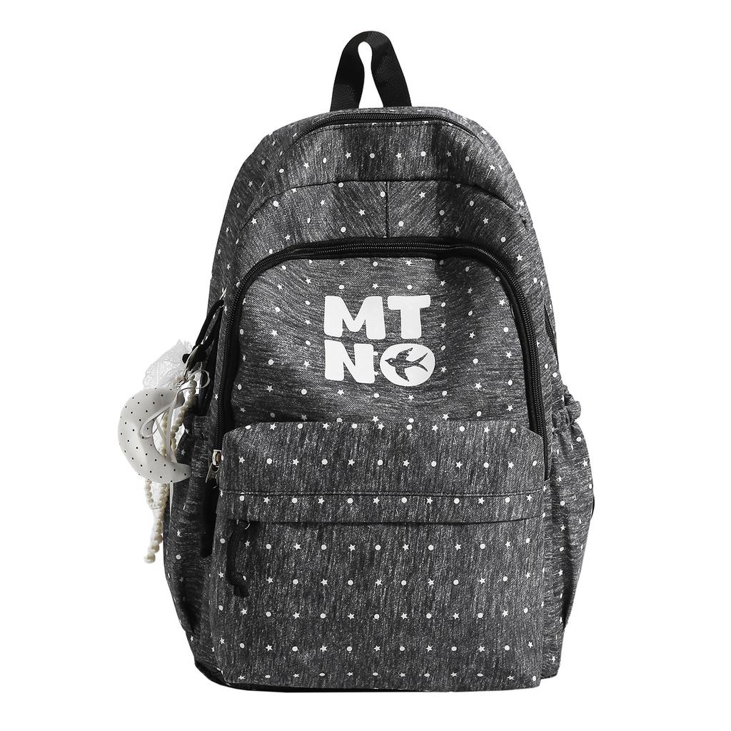 Schoolbag Sakura Milk Soft Mist Light Yellow Star Trail Round Chapter Schoolbag Korean Ins Refreshing Summer Sweet Sister Travel Class Backpack