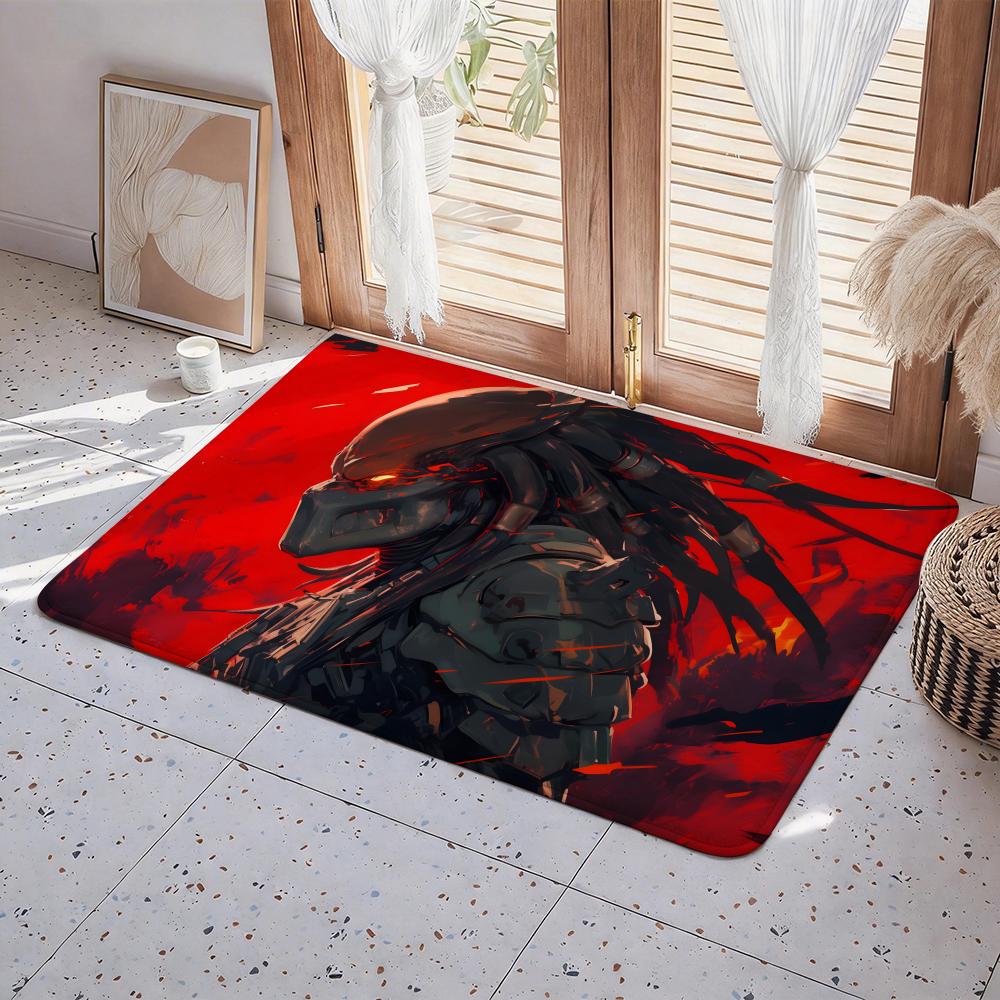 Character T The Predator Floor Mat Eco Flannel Doormat Non Slip Odorless Indoor Floor Rug Soft Short Plush Home Mat