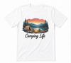 Camping Life Tent Nature Camp Lover Graphic Tee White T-shirt