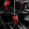 Car Gear Shift Knob Cover Leather Hand Sewing Gear Shift Knob Cover for Honda Civic 2016-2018