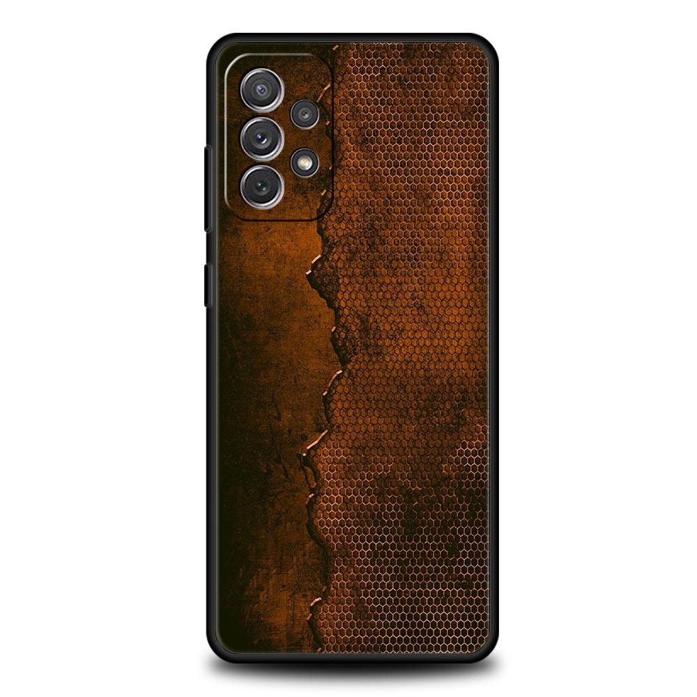 Vintage Industrieller Stil Rostige Handyhülle für Samsung Galaxy A55 A35 A15 A14 A13 A25 A54 A51 A71 A72 A73 A32 A52 A41 5G Weiches TPU