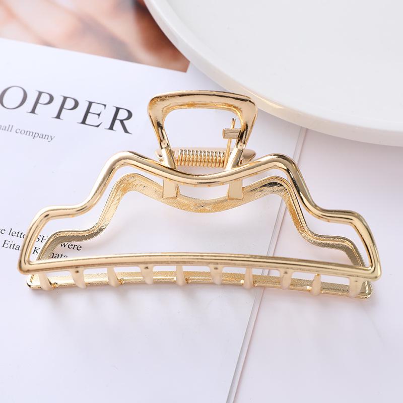 European & American Metal Cat Claw Hair Clip - Leaf Design for Ponytails