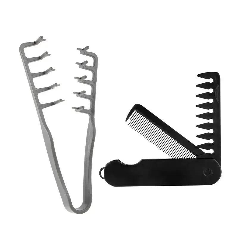 Men's Pompadour Fishbone Styling Comb – Plastic Hairdressing & Drawing Comb for Pomade.