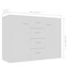 Sideboard White 88 x 30 x 65 cm Particleboard